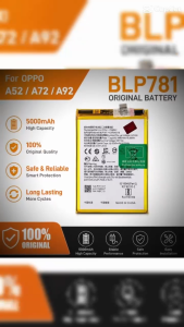 BLP781 Battery 5000mAh for Oppo A52 A72 A92 Replacement Battery Long Lasting Sulit
