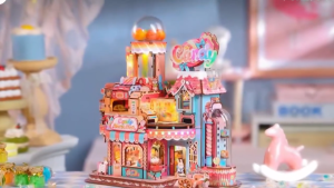 Tonecheer Candy Workshop 3D Wooden Puzzle DIY Transmission Mechanical Model