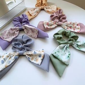 ราคาเครื่องลับ Flower Bow ยางรัดผมทรงโบว์ 2 ชั้น ขนาด 20*9cm ด้วยโบรกเกอร์ ยางมัดผม
