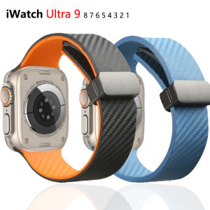Sợi Carbon Dây đeo cho Apple xem Ultra2 ban nhạc 49mm 44mm 45mm 41mm 40mm từ vòng đeo tay silicon iWatch sê-ri 9 8 7 6 SE 5 4