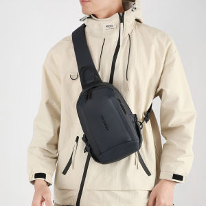 Casual Mens Crossbody Bag Fashionable Single Shoulder Sling Bag Leisure Riding Waist Bag Trendy Chest Bag Sporty Diagonal Bag