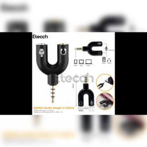 Splitter Audio Shape U 3.5mm ke Headphone dan Microphone TRS ke TRRS CTIA