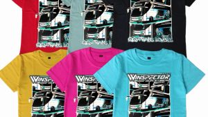 Kaos Tshirt Atasan anak laki laki Bis Mania Viral  WINSPECTOR usia 1-12 Tahun