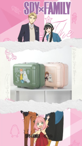 HQ LUGGAGE | SPY x FAMILY กระเป๋าเดินทางแบบถือ 14 นิ้ว PC 100%  ระบบล็อก 3 รหัส มาตรฐาน TSA รุ่น SF005