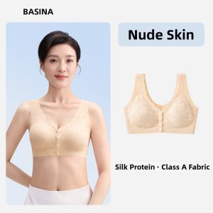 Baisina | Silk Protein Non-underwire Front Clasp Vest Bra