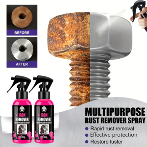 All-Purpose Rust Remover Spray - 120ML Fast-Acting Iron Oxidation Eliminator Restores Shine Safe on Various Surfaces