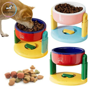 SKISOPGO Pet Adjustable Height Food Bowl Suction Cup High Footed Bowl Neck Protection Bowl Large Capacity Feeder