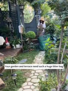 【300L/500L】ถุงเก็บขวดน้ำ ถุงเก็บใบไม้ร่วง ถุงเก็บกิ่งไม้และใบไม้ ถุงใบสวน เก็บขยะโรงงานทำความสะอาดสวนสาธารณะ ถุงผ้า PP เบาพกพ