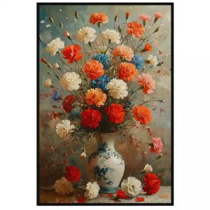 Tranh Hoa Cẩm Chướng. Tranh treo tường dán tường Canvas. CGI-242