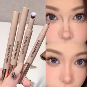 Natural Cement Gray Contour Stick Long Lasting Waterproof Matte Nose Shadow With Brush Facial Contour Stick Makeup