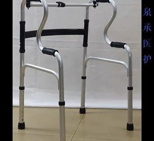 Heavy Duty Adult Walker Walking Aid with Adjustable Plastic Chair Black Adult Walker Multi-functional foldable stainless steel Walking Aid aids Crutches Canes Toilet Armrest