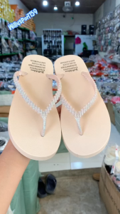 Sandal Jepit Wanita Terbaru Glitter Tali Tipis Teplek Sandal Untuk Hari Hari Trendi