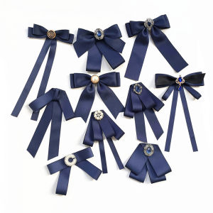 Vintage Professional Bow Tie สําหรับผู้หญิง Pure Color K-style เนคไทผีเสื้อโพลีเอสเตอร์เหมาะสําหรับโอกาสทางการ