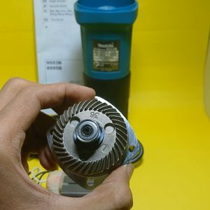 Gear Gigi Nanas Set Komplit Spindle Asli Gerinda 4" Makita 9553B 9553 B Original