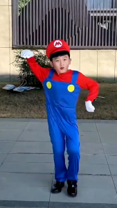 Mario Costume for Kids Baby Luigi Brother Halloween Christmas Costume Cosplay Show Cartoon Family Clothes Set 3-12years