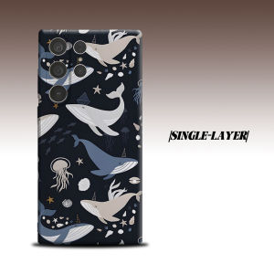 Ocean Whale For Samsung Galaxy S26 S25 S24 A56 A36 Dual Layer Luxury Fashion Full Lens Protective Case