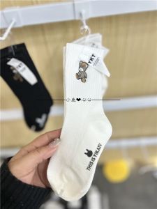 Tất Cotton Mỏng Thêu Hình Thỏ Cho Bé Gái Mùa Xuân Hè Yikatu Kitty Cat Half Net Mid-Calf Socks Thoáng Khí Mềm Mại Thoải Mái