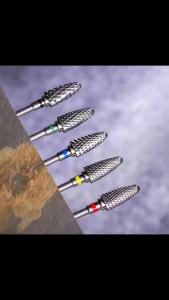 New 1PCS Tungsten Carbid Nail Drill Bits Electric Manicure Drill Accessory Milling Cutters for Nail Gel Remover Polish Tool