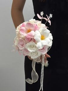 Wedding Bouquet Handheld Flower Ball Korean Style Bridal Gown Photo Prop Artificial Eternal Flower Maidsmaid Accessory