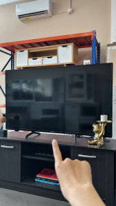 LUNARSOL Meja TV Minimalis 120 CM | Buffet TV Rak Media & 2 Lemari Pintu AVR 120