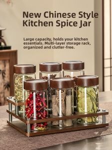CRISTALGLASS | Glass Seasoning Storage Jars Set