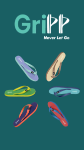 Gripp-the Comfort series rubber slipper outdoor indoor men and women flip-flop