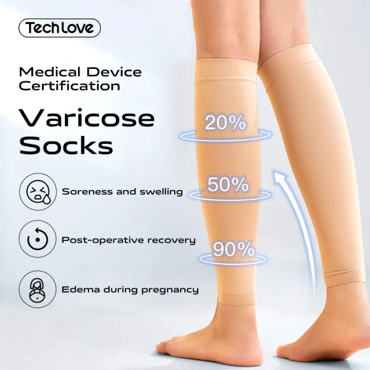 Tech Love Varicose Veins Socks Compression Socks For Women Compression  Stockings For Varicose Veins Antithrombotic Anti Fatigue Elastic Stockings  Eliminate Edema Leg Support Calf Compression Socks Calf Guard