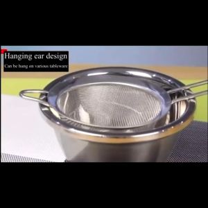 3pcs set strainer stainless steel strainer flour strainer stainless for frying colander strainer oil strainer for drain cooking set kitchen ware colanders food strainers with handle fine mesh sieve strainer for baking tools sifter strainer fot pasta