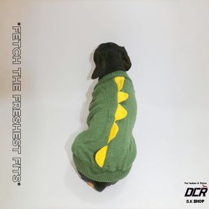 Warm Dinosaur Knitwear Sweater for Cats And Dogs Small to Medium Size Breeds like Bichon Schnauzer Pomeranian for Autumn Season