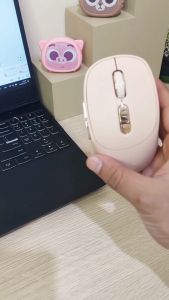 KIVEE 2.4G Wireless เมาส์ไร้สาย เมาส์บลูทูธ Ergonomic Silent Mouse 3200DPI for MacBook Tablet Laptop Computer Desktop PC