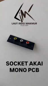 5 BUAH SOCKET RCA 3 PIN SOCKET RCA INPUT 3 LUBANG 25mm X 75mm SOCKET BODY RCA 3 PIN FEMALE LURUS PLASTIK MURAH ups stabilizer
