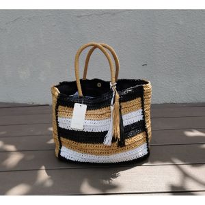 DaVee | Handmade woven straw bag beach bag shopping bag tote bag handbag