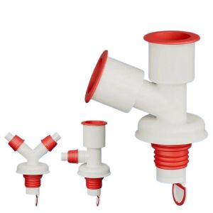 PVC Y-Shaped Drain Pipe Anti-Odor Connector for Washing Machine Basin Floor Drain Special Purpose Fitting Three-Way Split