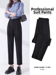YAYANGREN | Black Slim Fit Business Straight Trousers