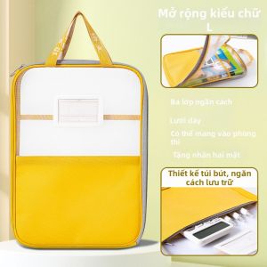 deli | Túi Đựng Tài Liệu A4 Trong Suốt Có Zip Dung Lượng Lớn