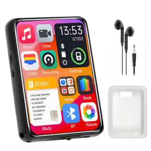 Aideepen | 2026 New MP3 Player Bluetooth 5.4 Touch Screen HiFi Lossless Music Play Built-in Speaker 32GB Support Recording E-Book MP3