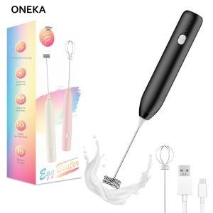 Máy Đánh Bọt Sữa Cầm Tay ONEKA Sạc Điện Máy Đánh Trứng Máy Trộn Bánh Máy Xay Sinh Tố Máy Pha Cà Phê
