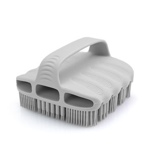 Ailiyo Shell Handle Bath Brush Silicone Massage Scrubbing Bath Tool Gentle on Skin Full Body Personal Hygiene Cleaning