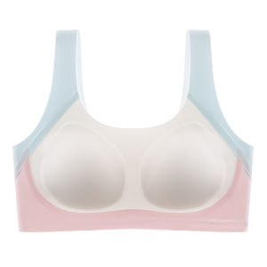 Miiow | Comfortable Breathable Antibacterial Student Girls Vest No Steel Ring Developmental Stage 2-3 Anti-Bulge Catman MiiOW U-Back Design