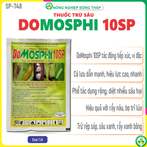 [COMBO 2 GÓI] Thuốc Trừ Sâu DoMOSPHI 10SP – Trừ Rầy Nâu Bọ Trĩ Hại Lúa. Rầy Xanh Bông Vải. Rệp Sáp Cà Phê Hồ Tiêu. Sâu Xanh Đậu Tương (Gói 100g)