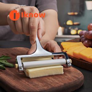 I know Stainless Steel Cheese Slicer with Adjustable Thickness - Perfect for Cheese Cutting Butter Slicing and More - Ideal Kitchen Gadget for Home Cooking