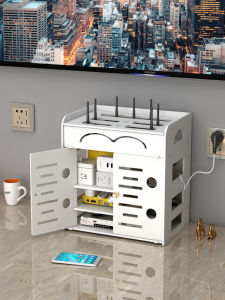 TV Box Network Set-Top Box Storage Rack Optical Modem Living Room Wall-Mounted Patch Panel Router Storage Rack