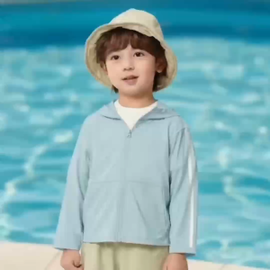 New Childrens Long-Sleeved Sun Protection Clothing with Cool Sensation and Breathability Suitable for Outdoor Sports