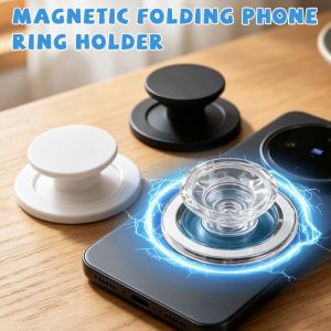 Round Magnetic Mobile Phone Folding Ring Holder For Magsafe Phone Grip Finger Expanding Griptok Stand