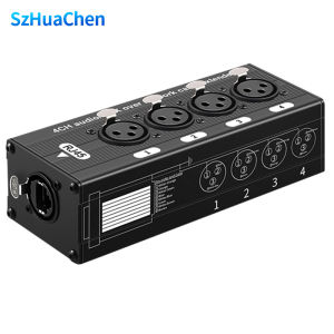Versatile XLR to RJ45 4 Channel Audio & DMX Extender Perfect for Stage Live Show Studio & Sound System