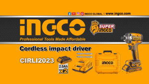 INGCO 20V BRUSHLESS IMPACT DRIVER 230NM W/2 X 20V 2.0AH & CHARGER CIRLI2023