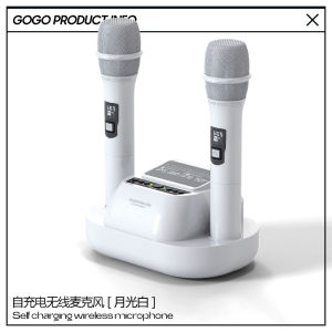 Gogo M2 Professional Wireless Microphone One to Two Home Ktv Karaoke Stage Performance Microphone Handheld Heart Shaped Polarization