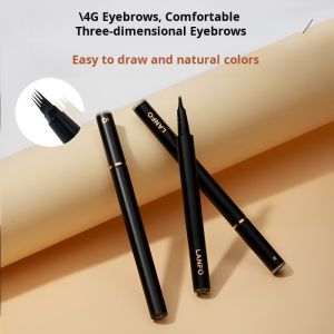 Quad Liquid Eyebrow Pencil Slim Paintbrush Longlasting Nonstaining