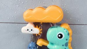 【Mini Gifts】Dinosaur Bathtub Toys Waterfall Sensory Toy with Wall Suction Birthday Gifts