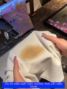 túi 40 viên giặt 5in1 hương trái cây siêu thơm